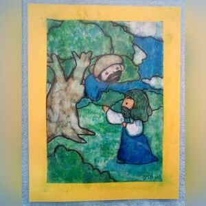 🎨Friendly Man Helping Painter Watercolor Painting Art🖼